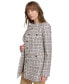ფოტო #3 პროდუქტის Women's Tweed Fringe-Trimmed Button-Down Jacket
