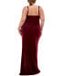 ფოტო #5 პროდუქტის Trendy Plus Size Cowlneck Side-Ruched Maxi Dress, Created for Macy's