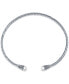 ფოტო #1 პროდუქტის Cultured Freshwater Pearl (9-1/2mm) Cuff 16-1/4" Statement Necklace in Sterling Silver