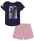 Фото #2 товара Toddler & Little Girls Freedom Flag T-Shirt & Shorts, 2 Piece Set