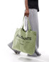 AllSaints Underground shopper tote in green exclusive to asos