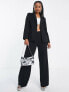 Фото #3 товара Extro & Vert Petite perfect basic jersey fitted blazer in black co-ord