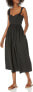 Rebecca Taylor 289252 Women's Sleeveless MIDI Dress, Black, Extra Large