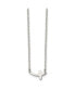 ფოტო #1 პროდუქტის Polished Sideways Cross on a 18 inch Cable Chain Necklace