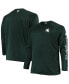 ფოტო #2 პროდუქტის Men's Green Michigan State Spartans Big and Tall Terminal Tackle Omni-Shade Long Sleeve Raglan T-shirt