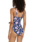 Фото #2 товара Jones New York Ruched Tie One-Piece Women's