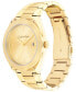 ფოტო #2 პროდუქტის Men's Gold-Tone Stainless Steel Bracelet Watch 44mm