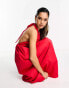 Фото #4 товара Never Fully Dressed backless midaxi dress with pockets in red