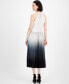 Women's Ombré Pleated Midi Dress