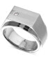 Фото #1 товара Men's Diamond Accent Ring in Titanium