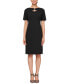 ფოტო #1 პროდუქტის Women's Cutout-Neckline Short-Sleeve Dress