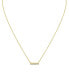 Фото #4 товара Sirena diamond Bezel Bar 18" Pendant Necklace (1/2 ct. t.w.) in 14k Gold
