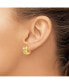Stainless Steel Yellow plated Crystal Hinged Hoop Earrings