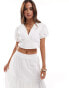 Фото #1 товара Vero Moda cropped buttondown top co-ord in white