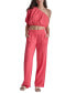 Women's High-Rise Gauze Straight-Leg Pants