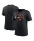 ფოტო #1 პროდუქტის Men's Heather Black San Francisco Giants Rewind Review Slash Tri-Blend T-shirt