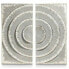 Фото #1 товара Настенный декор DKD Home Decor 2 Предметы Серебристый Серый современный круги Деревянный MDF (90 x 2 x 90 cm)