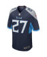 Фото #2 товара Men's Eddie George Navy Tennessee Titans Game Retired Player Jersey