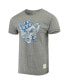 ფოტო #3 პროდუქტის Men's Heathered Gray BYU Cougars Vintage-Like Logo Tri-Blend T-shirt