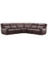 Фото #5 товара Dextan Leather 5-Pc. Sectional with 2 Power Recliners, Created for Macy's