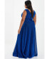 Фото #3 товара Women's Plus Size Glitter Wrap Maxi Dress
