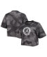 Фото #3 товара Women's Gray and Black Alabama Crimson Tide Park Camo Boxy T-shirt