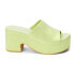 Фото #1 товара BEACH by Matisse Terry Metallic Platform Womens Green Casual Sandals TERRY-339