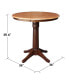 36" Round Top Pedestal Table - 34.9"H