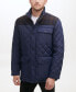 ფოტო #3 პროდუქტის Men's Mixed Media Diamond-Like Quilt Coat