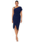 Фото #1 товара Plus Size High-Low Off-The-Shoulder Midi Dress