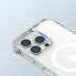 Magnetyczne etui do iPhone 14 Pro Max pancerny pokrowiec z haczykami podstawką przezroczysty
