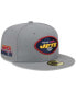 Фото #1 товара Men's Gray New York Jets Color Pack 59FIFTY Fitted Hat
