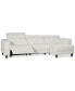 Фото #5 товара Silvanah 3-Pc. Leather Sectional with Storage Chaise and 2 Power Recliner, Created for Macy's