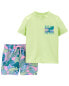 Фото #2 товара Baby 2-Piece Tropical Rashguard Set 24M