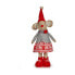 Фото #1 товара Декоративная фигура Мышь Рождество 48 cm Белый Красный Серый Кремовый