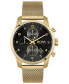 ფოტო #1 პროდუქტის Men's Skymaster Gold-Tone Stainless Steel Mesh Bracelet 44mm