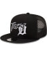 Фото #1 товара Men's Black Detroit Tigers Street Trucker 9FIFTY Snapback Hat