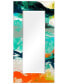 Фото #1 товара 'Tidal Abstract' Rectangular On Free Floating Printed Tempered Art Glass Beveled Mirror, 72" x 36"