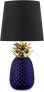Фото #6 товара Navaris Table Lamp in Pineapple Design – 35 cm High – Decorative Ceramic Lamp for Bedside Table or Side Table – Decorative Lamp with E14 Thread in Silver/Black