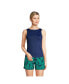Фото #3 товара Women's High Neck UPF 50 Sun Protection Modest Tankini Swimsuit Top