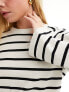 & Other Stories long sleeve top in multi stripe