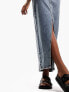 Фото #2 товара ASOS DESIGN Tall denim midi skirt with split hem in midwash