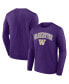 Фото #1 товара Men's Purple Washington Huskies Campus Long Sleeve T-shirt