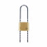 Key padlock Yale Brass Rectangular Golden