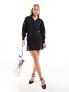 Фото #3 товара & Other Stories linen mini shirt dress in black