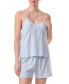 ფოტო #3 პროდუქტის Women's 2-Pc. Striped Cami & Boxer Pajamas Set