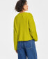 Women's Chunky-Knit Crewneck Sweater, Created for Macy's Green Pear, XS - фото #2