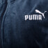 Puma Ess+ Velour Logo FullZip Hoodie Womens Blue Casual Outerwear 84996473