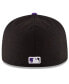 ფოტო #2 პროდუქტის Men's Black Colorado Rockies National Baseball Hall of Fame 59FIFTY Fitted Hat