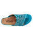 Фото #8 товара Softwalk Corsica II S2113-487 Womens Blue Wide Leather Slides Sandals Shoes 6